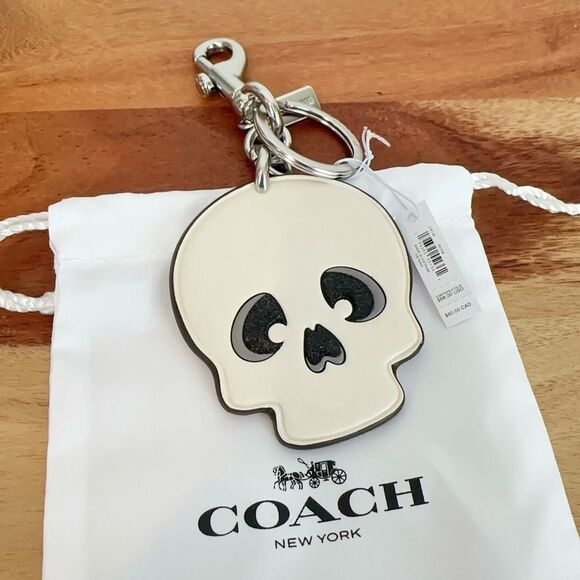 NWT Coach Halloween Skull Bag Charm - Picture 1 of 4